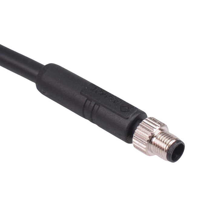 3 Way M5 Prewired Male Industrial Circular Connector IP67 1A 60V