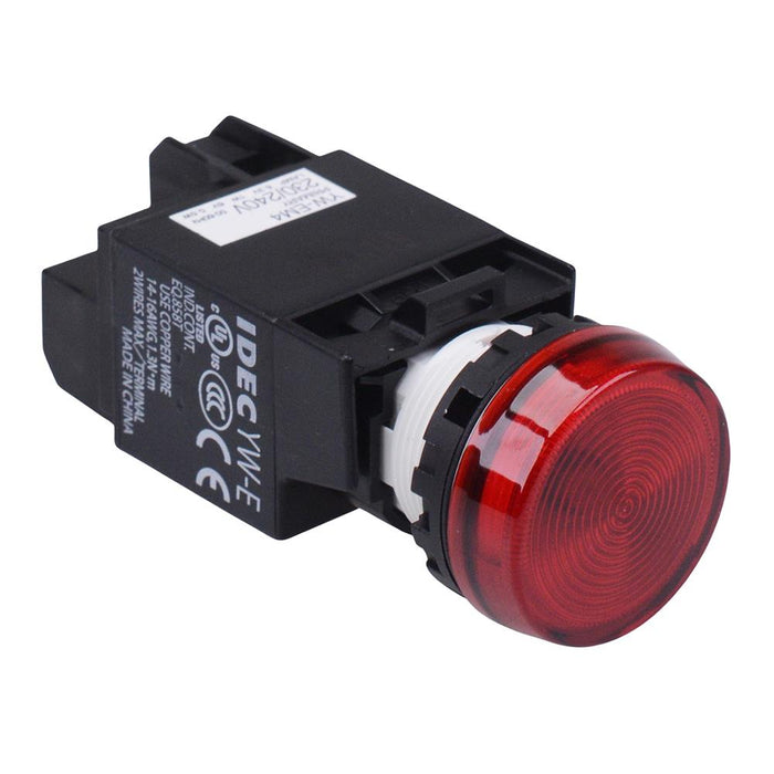YW1P-1EM42R Red 230V LED Panel Mount Pilot Light Transformer IDEC
