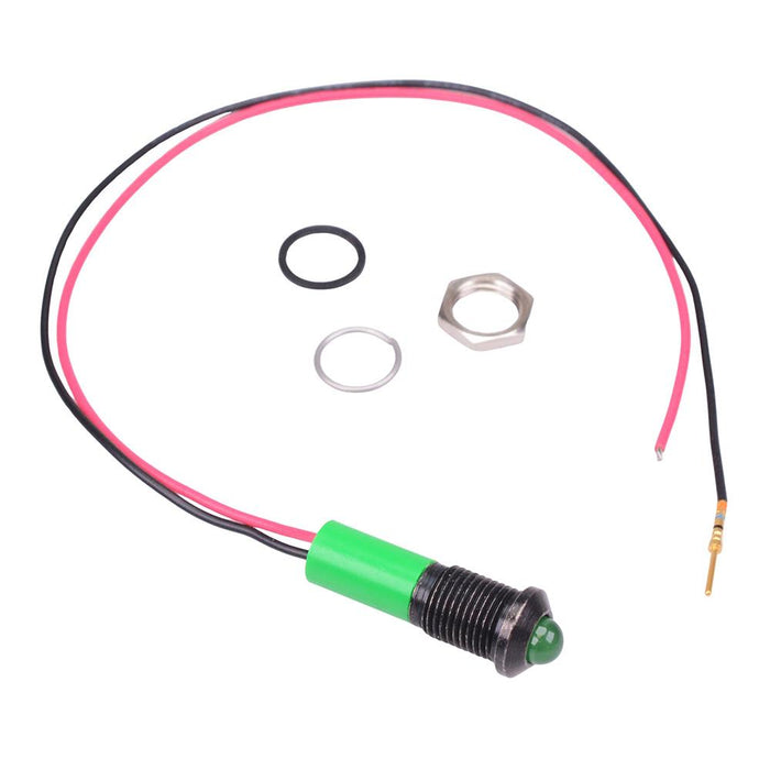 Q8P3BXXG24 Green Prominent 8mm 24VDC LED Panel Indicator APEM