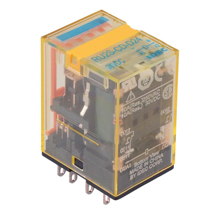 RU2S-CD-D24 24VDC Plug In Power Relay Diode 10A DPDT IDEC