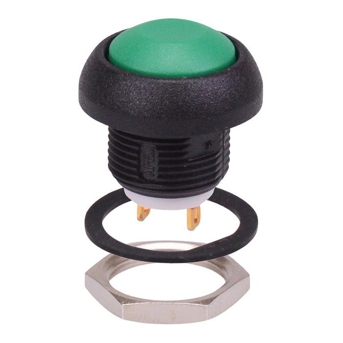 ISR3SAD300 Green Momentary 12mm Push Button Switch SPST IP67 APEM