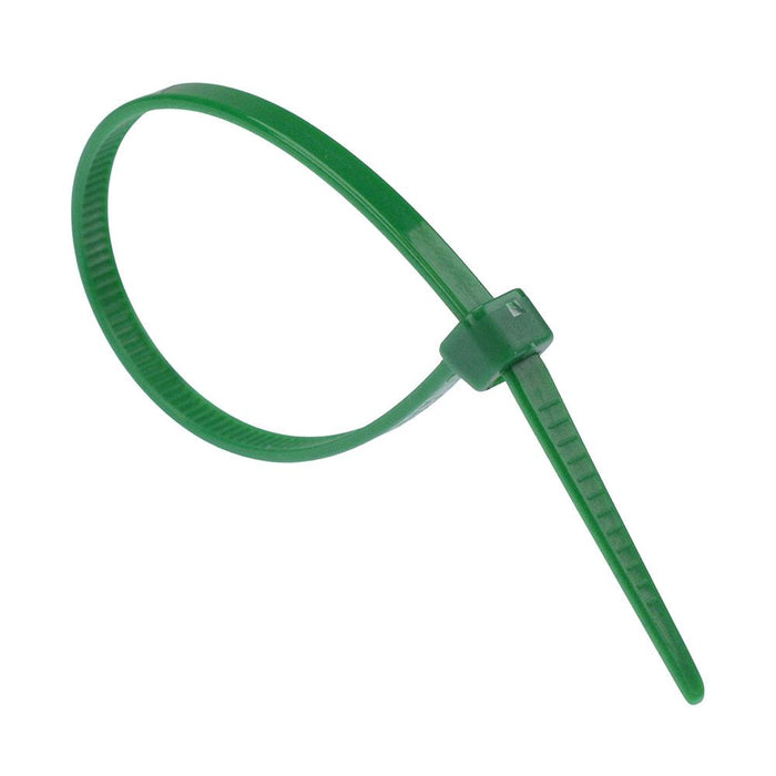 3.6mm x 140mm Green Cable Tie - Pack of 100