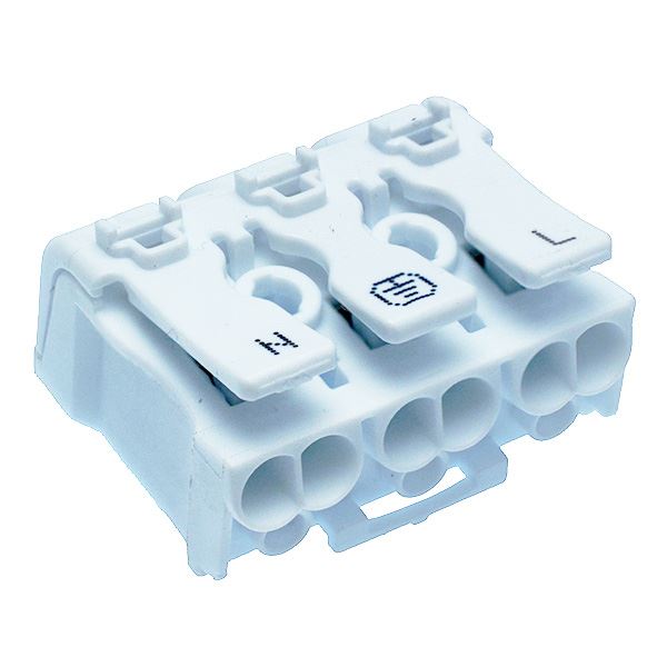 3 Way Push Wire Cable Connector Neutral Ground Live Terminal Block