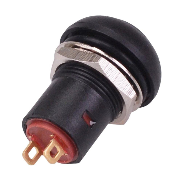 White On-Off Latching 12mm Round Push Button Switch SPST IP67