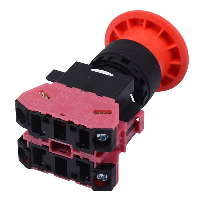 HW1B-V4F02R 22mm Emergency Stop Switch 40mm Mushroom 2NC IDEC
