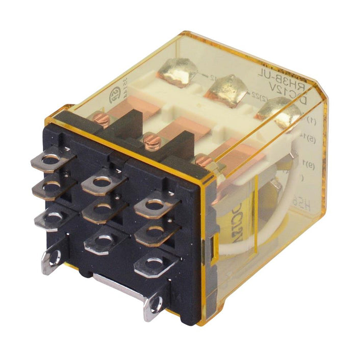 RH3B-ULDC12V 12VDC Plug In Compact Power Relay Indicator 10A 3PDT IDEC