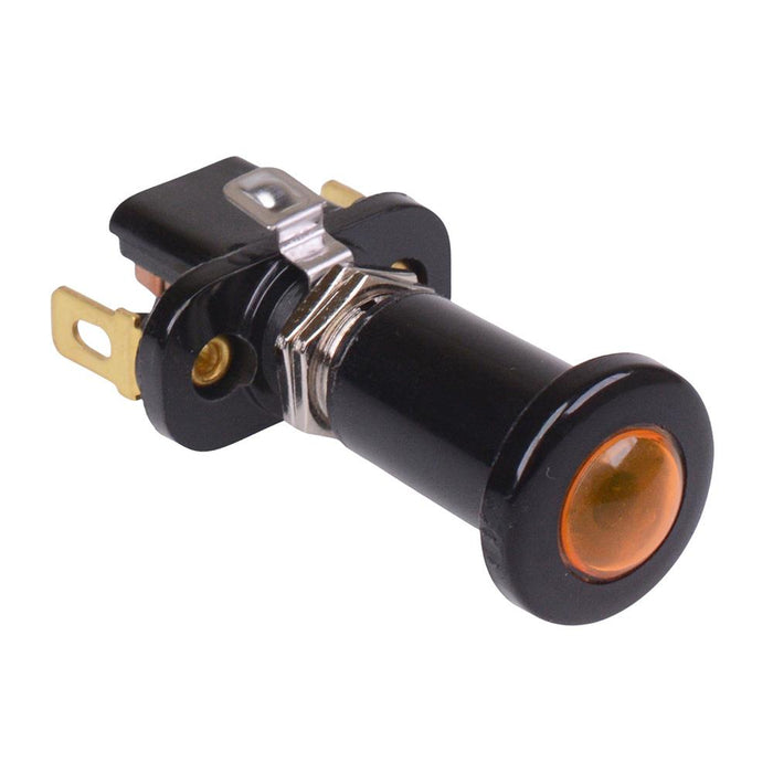 Amber Off-On illuminated Push Pull Switch 12VDC 10A A3-7A-01