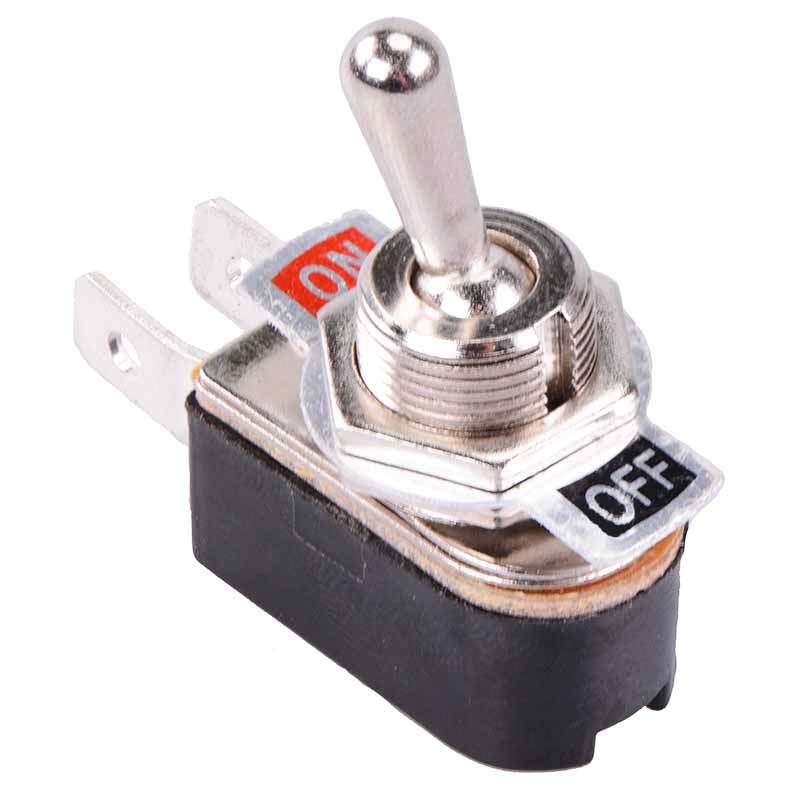 On-Off Toggle Switch 10A 12VDC SPST Side Terminals — Switch Electronics ...