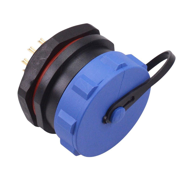 9 Pin Waterproof W21 Male Socket Panel Mount Connector IP68