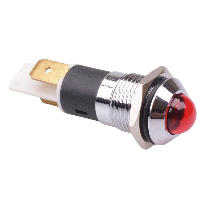 Red LED 14mm Metal Panel Indicator 24V