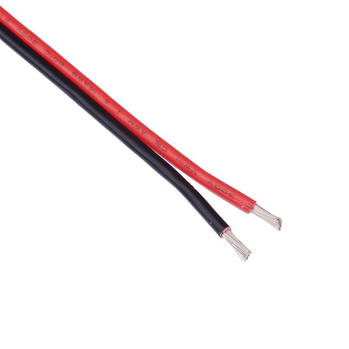 Red/Black 2-Pin 14AWG PVC Stranded Wire 41/0.254mm 5m Length