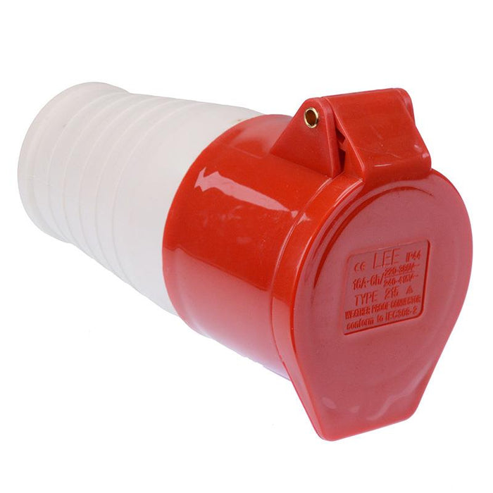 Red 16A 415V 3P+N+E Industrial Socket IP44