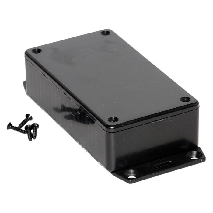 1591BF2SBK Hammond Multipurpose Black GPABS Enclosure Flanged Base 112 x 62 x 31mm