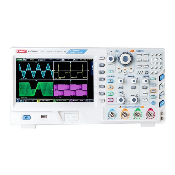 MSO2204-S 4 Analog 16 Digital Channel Oscilloscope 200MHz Uni-T