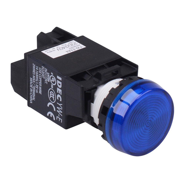 YW1P-1EM42S Blue 230V LED Panel Mount Pilot Light Transformer IDEC