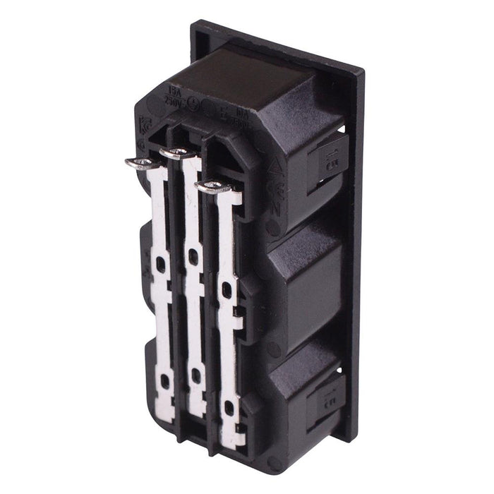3 Way C13 IEC Snap-Fit Outlet Connector 10A