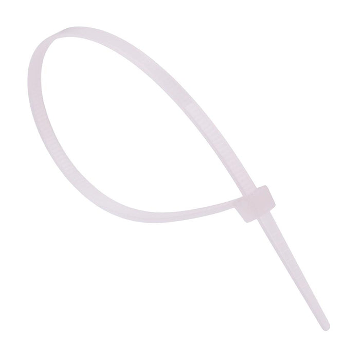 3.6mm x 200mm White Cable Tie - Pack of 100