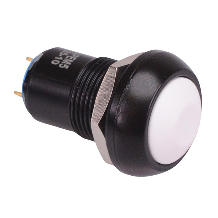 IPR1SAD7/1 White Latching 12mm Push Button Switch SPST IP67 APEM