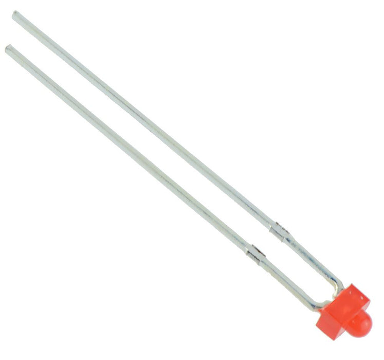 Red 1.8mm LED Diffused 100mcd 50°