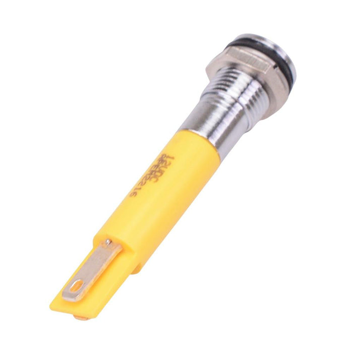 Q8F1CXXHY12E-X0350 Hyper Bright Yellow Flush 8mm 12VDC LED Panel Indicator IP67 APEM