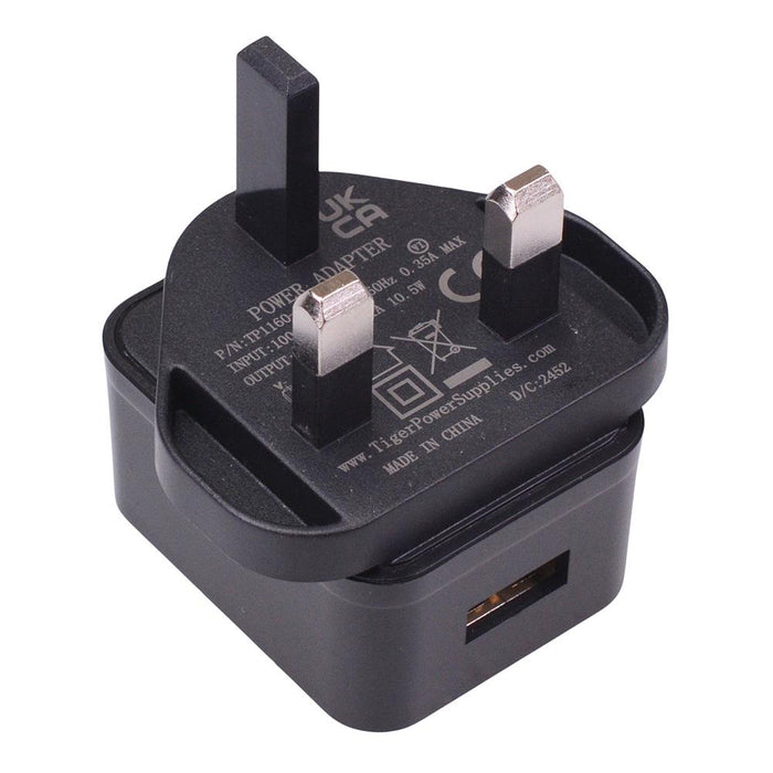 5V 2.1A USB Power Supply Black 10.5W