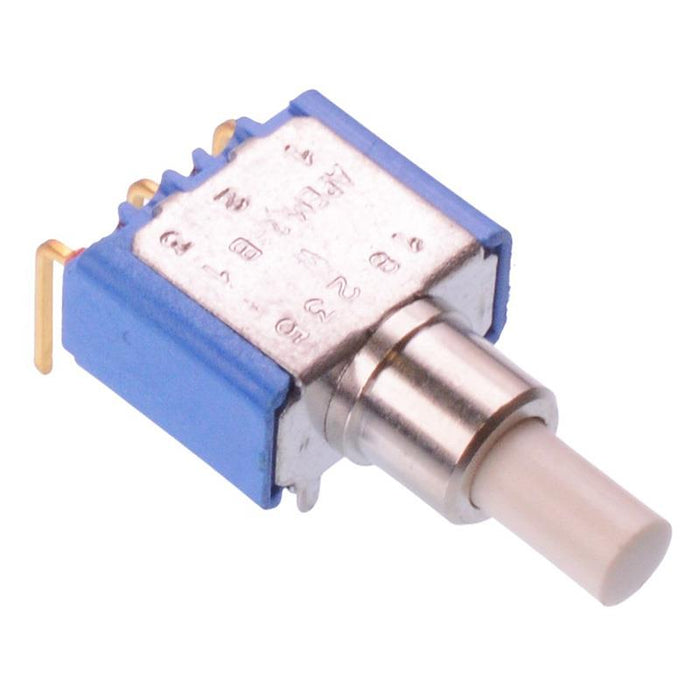 18235WCD3X371 On-(On) Right Angle Momentary PCB Push Button Switch SPDT 0.1A 30VDC