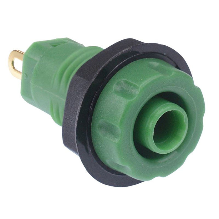 Green 4mm Shrouded Gold Plated Test Socket FCR14465