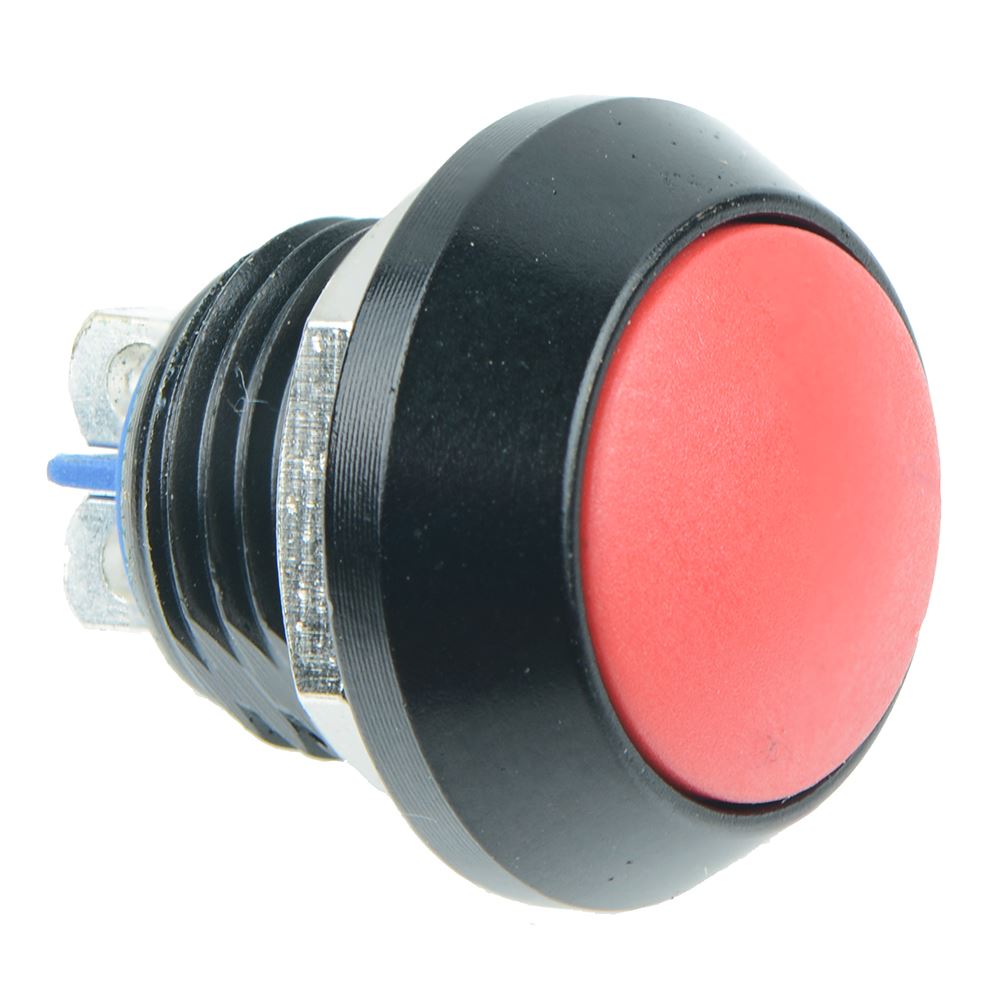 Red Off-(On) Momentary Push Button Switch Screw Terminals SPST IP65 — Switch  Electronics
