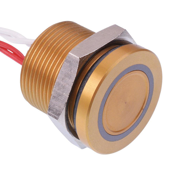 PBAR91F5000A2A APEM Red/Green illuminated 5VDC Latching 19mm Piezo Switch Prewired IP68