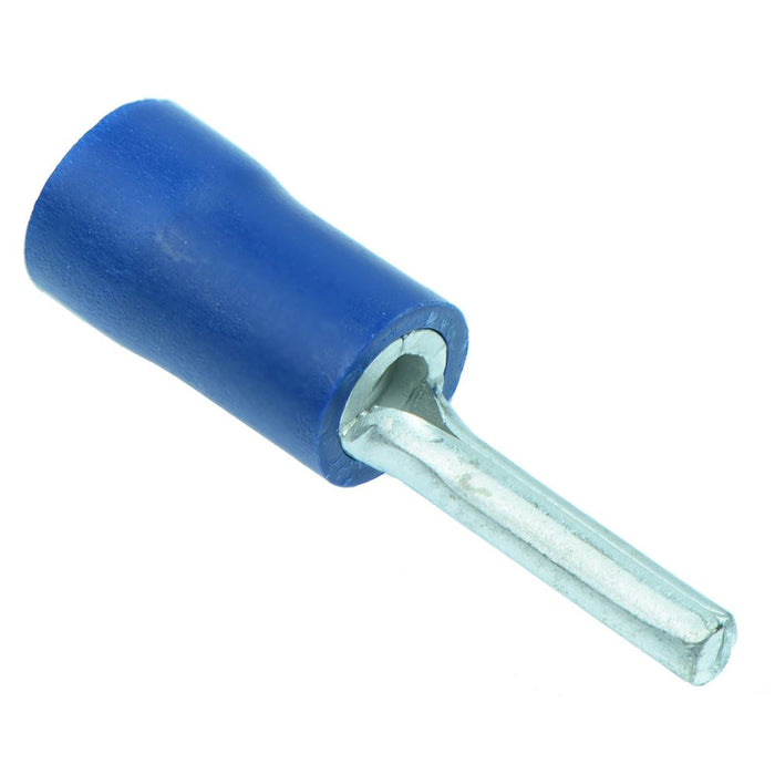 Blue 12mm Pin Terminal Crimp Connector (Pack of 100)