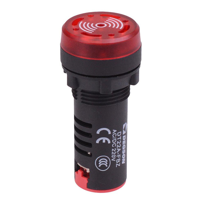 Red 220V Flashing Buzzer 22mm Pilot Light