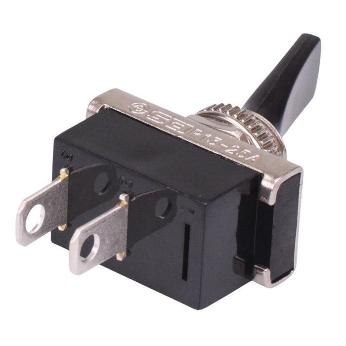 R13-25A1 Black Paddle On-Off 12mm Toggle Switch 6A 250VAC