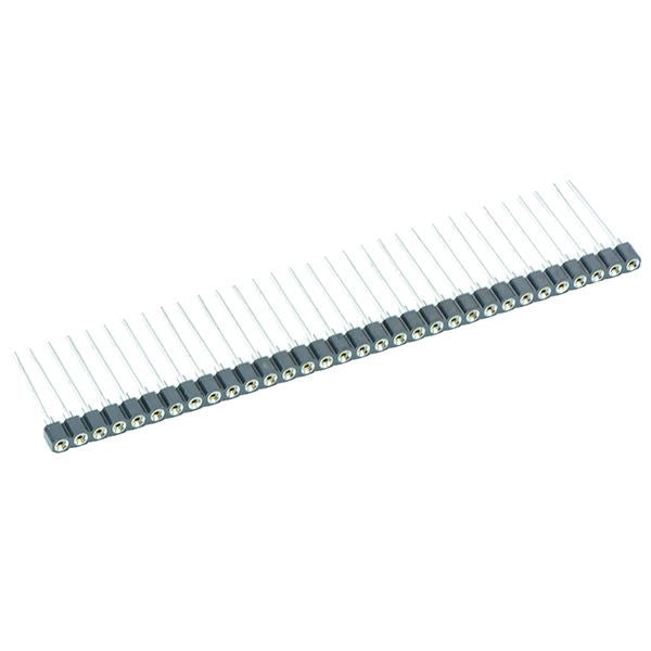32 Way 2.54mm Turned Pin Single In Line SIL Socket 17.8mm Height