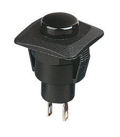 Black On-(Off) Momentary Low Profile Push Button Switch SPST R13-510B ...