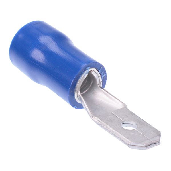 4.8mm Blue Male Double Crimp Connector Terminal  (Pack of 100)