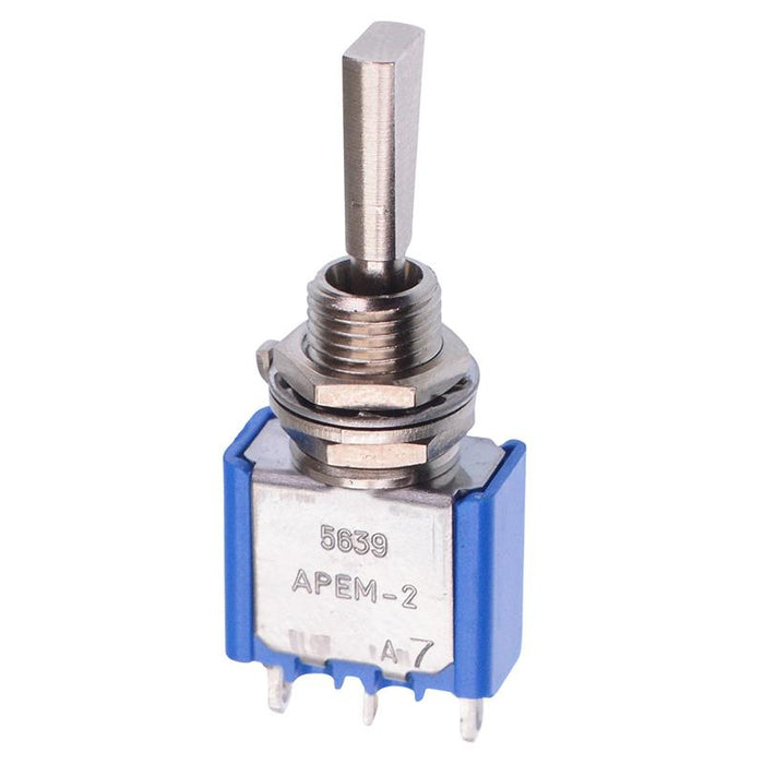 5639A9 On-Off-On 6.35mm Miniature Toggle Switch SPDT 4A 30VDC APEM