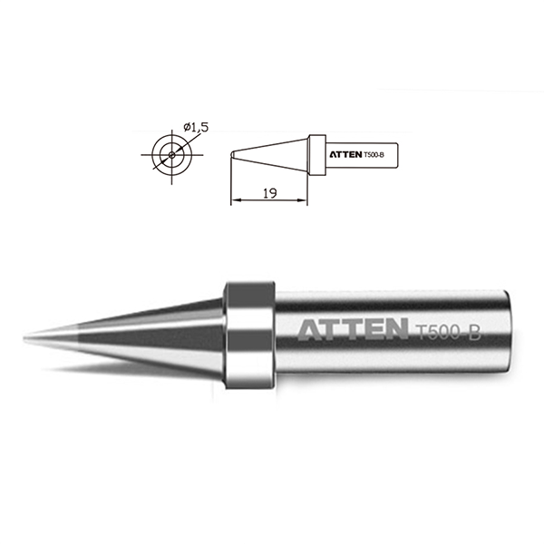 T500-B 1mm Conical Soldering Iron Tip ATTEN