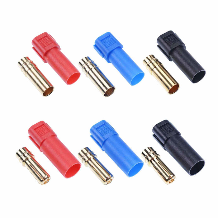 3 Pairs Red / Black / Blue XT150 Gold Plated Connector 60A Amass