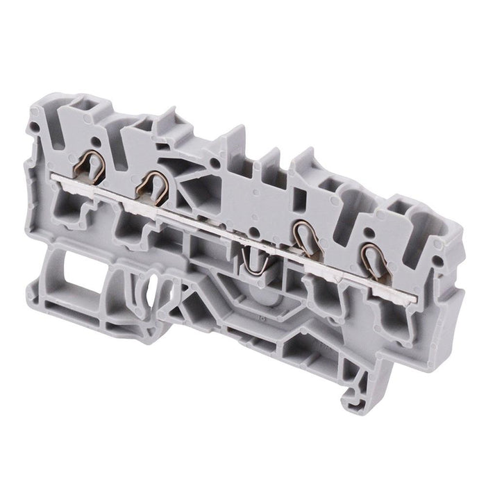 2002-1401 WAGO Grey 4-Way DIN Rail Mount Terminal Block 4mm² 24A