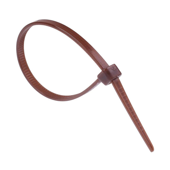 3.6mm x 140mm Brown Cable Tie - Pack of 100