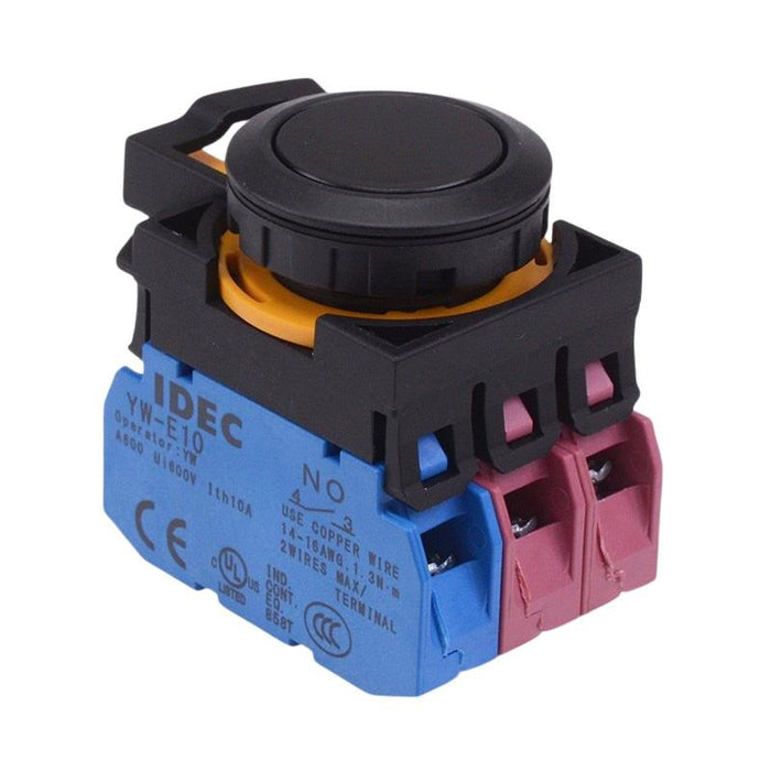 CW1B-M1E12B  Black Momentary Push Button Switch 1NO-2NC IP65 IDEC