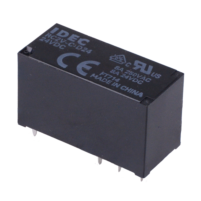 RC2V-C-D24 24VDC Low Profile PCB Relay 8A DPDT