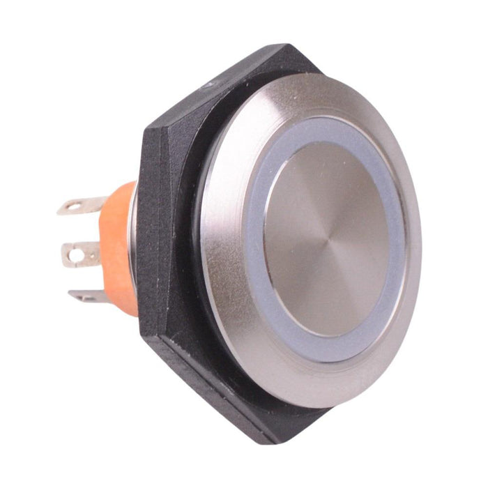AV59022000074BK APEM Amber LED Momentary 30mm Push Button Vandal Switch NO/NC IP67