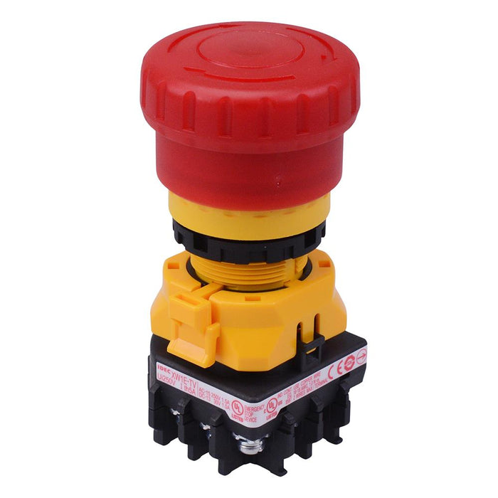 XW1E-TV412Q4M-R 24V illuminated 22mm Emergency Stop Switch 1NO-2NC IDEC