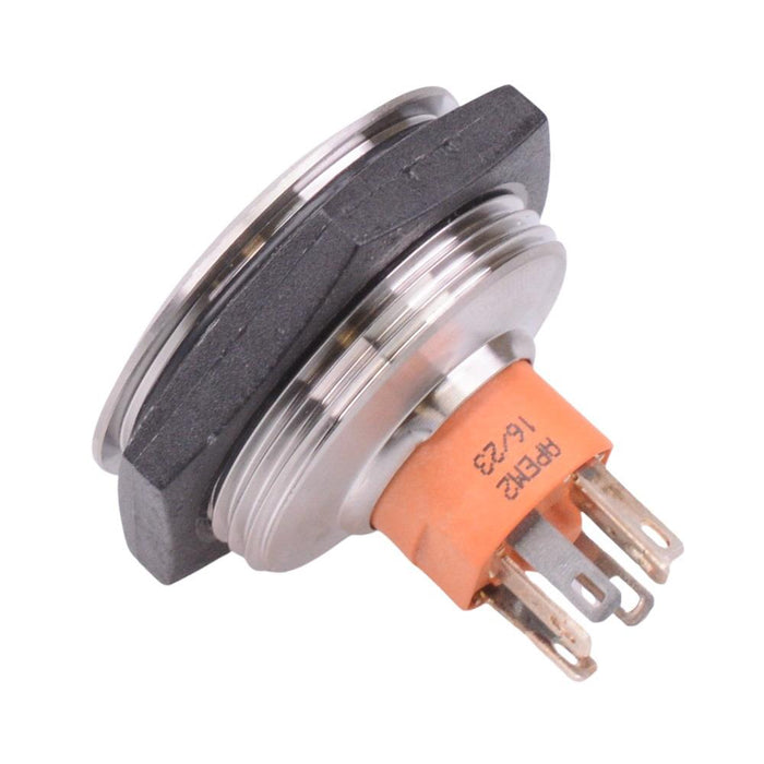 AV59022000074BK APEM Amber LED Momentary 30mm Push Button Vandal Switch NO/NC IP67