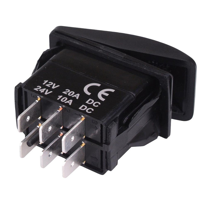 On-Off-(On) Momentary Automotive Rocker Switch DPDT 10A 12-24V IP68