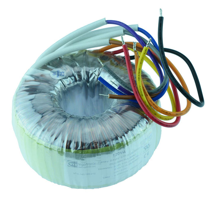VTX-146-120-212 Toroidal Transformer 120VA 0-12V Vigortronix