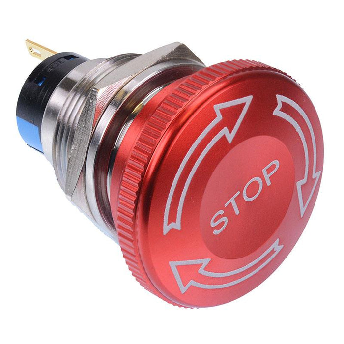 Emergency Stop 22mm Push Button Switch Stainless Steel 5A
