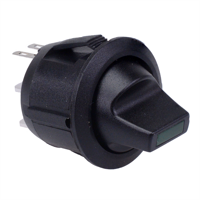 Green LED 12V 20mm Round Rocker Switch SPST 20A R13-112LP-02