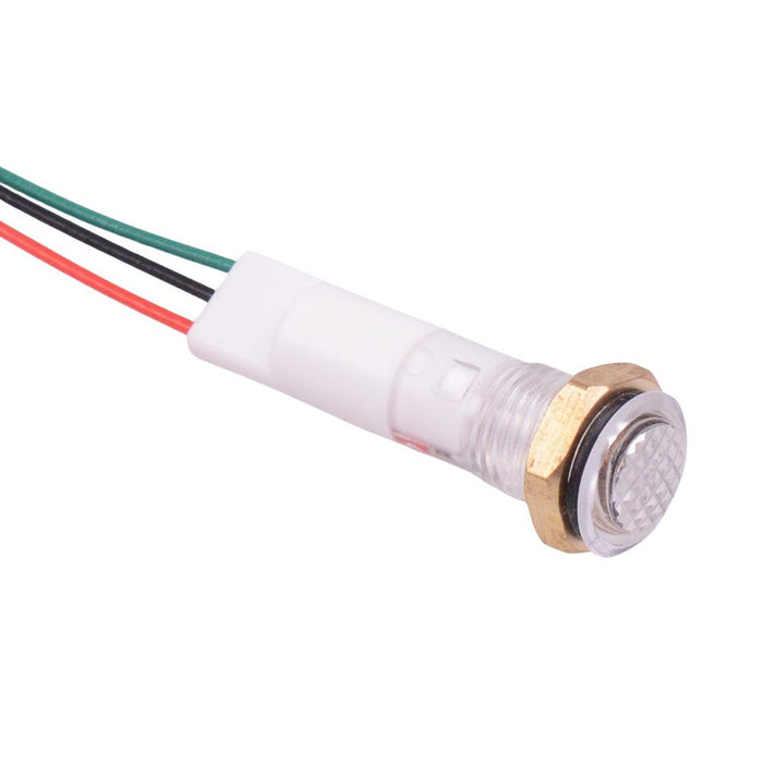 Red/Green 8mm 220V LED Prewired Panel Indicator Light